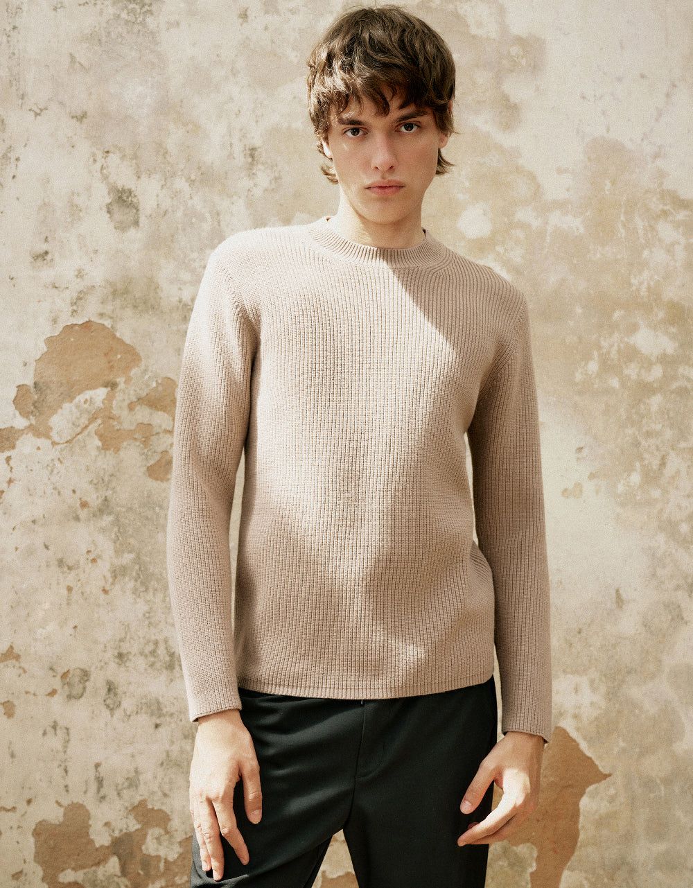 Crew Neck Knitted T-Shirt sold by Urban Revivo
