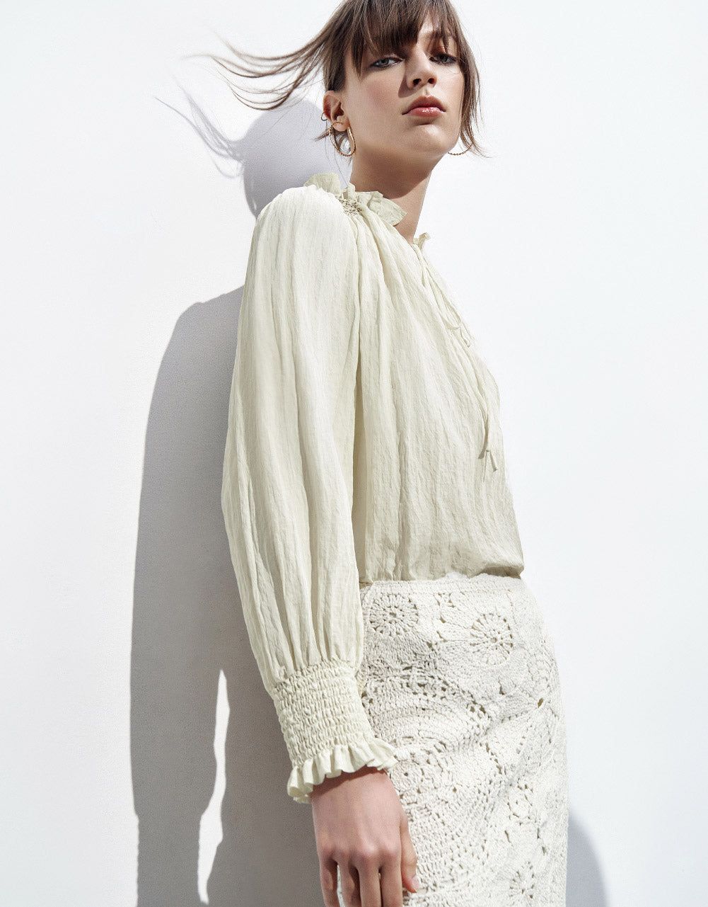 Textured Tie Front Overhead Shirt sold by Urban Revivo product image thumbnail 3