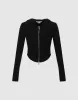 Zipper Front Hooded Jacket sold by Urban Revivo