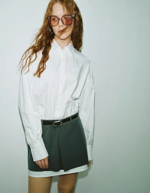 Skater Loose Shirt Dress sold by Urban Revivo