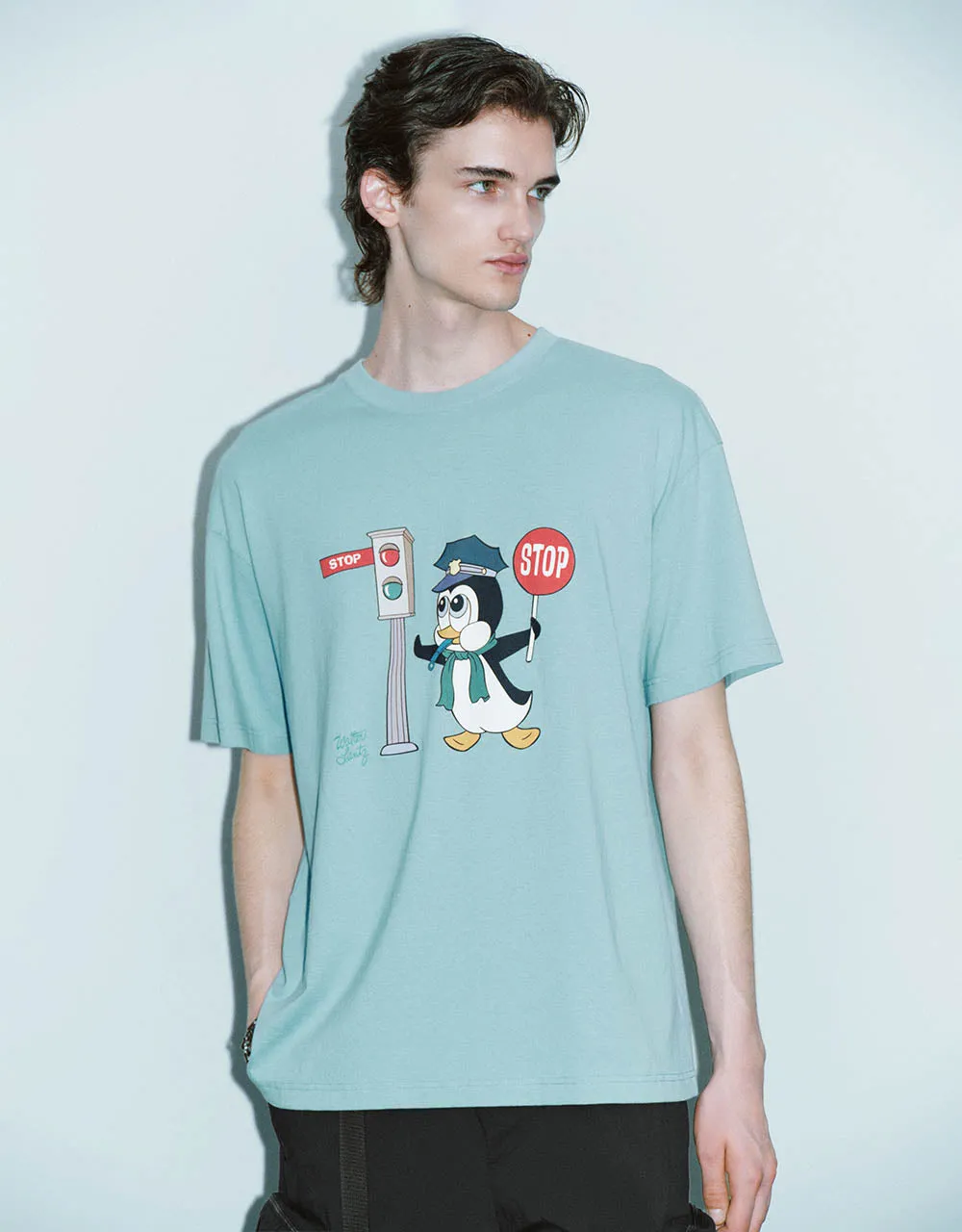 Printed Crew Neck Loose T-Shirt sold by Urban Revivo