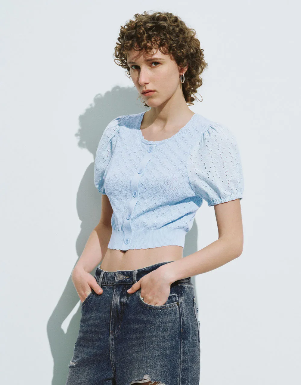 Crew Neck Knitted Skinny T-Shirt sold by Urban Revivo