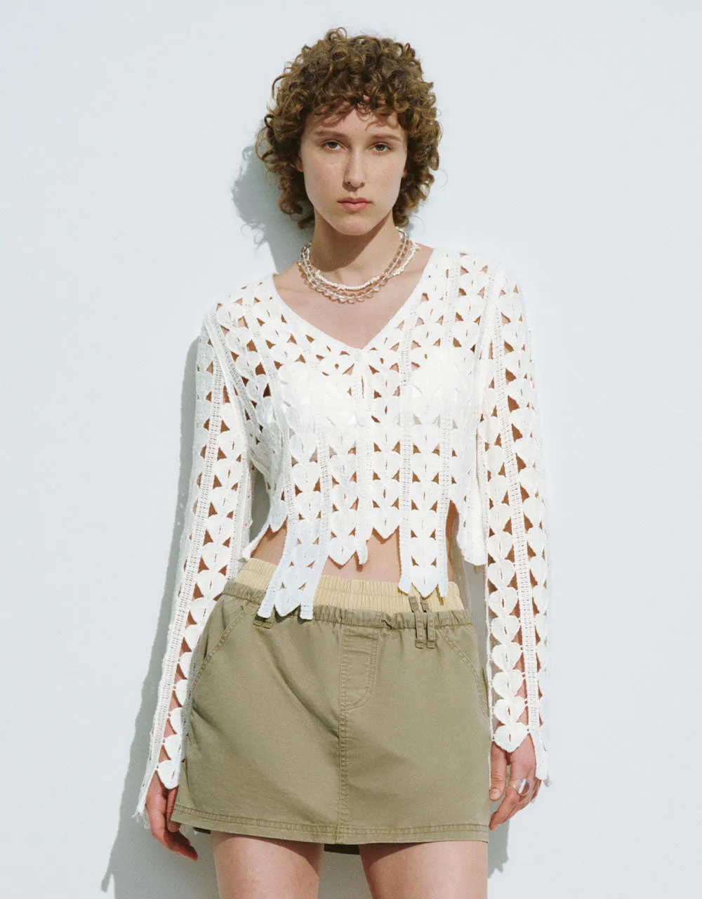 V-Neck Knitted Cardigan sold by Urban Revivo