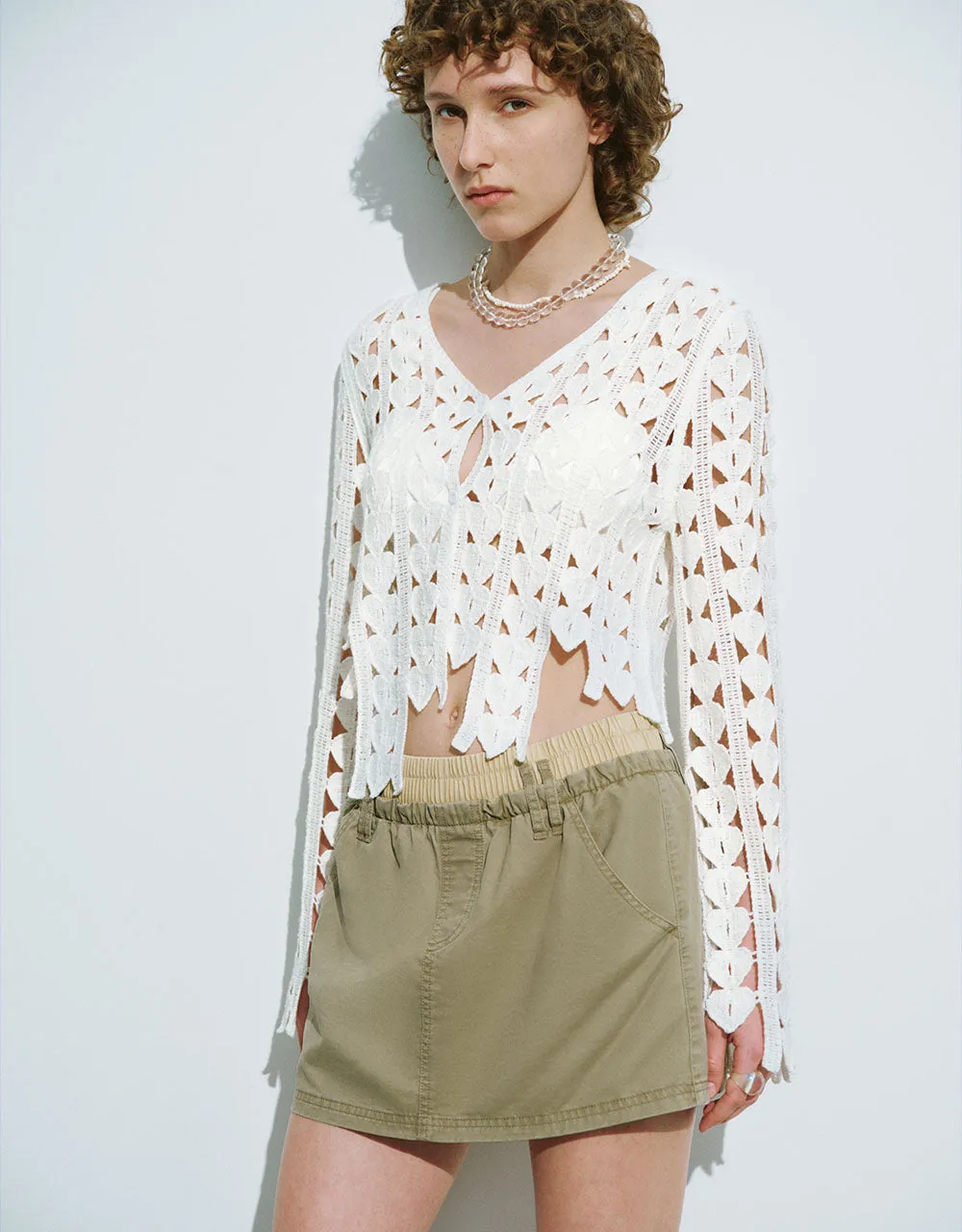 V-Neck Knitted Cardigan sold by Urban Revivo product image thumbnail 2
