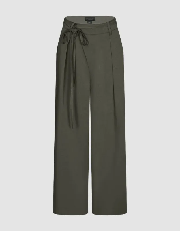 Wide-Leg Pants With Rope sold by Urban Revivo