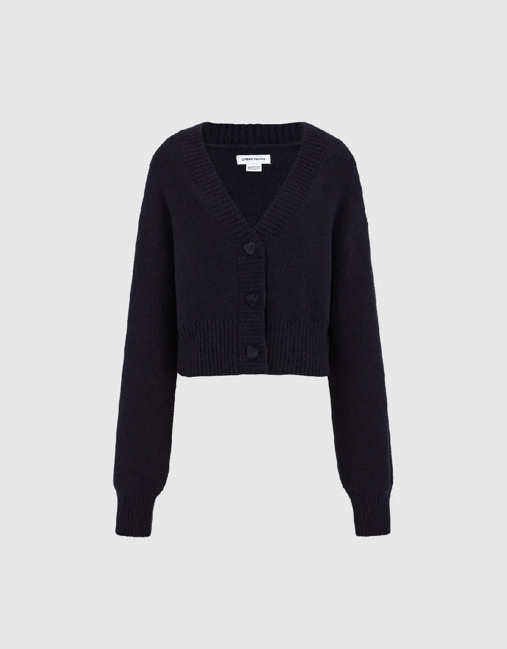 Heart-Shaped Button Knitted Cardigan sold by Urban Revivo product image thumbnail 5