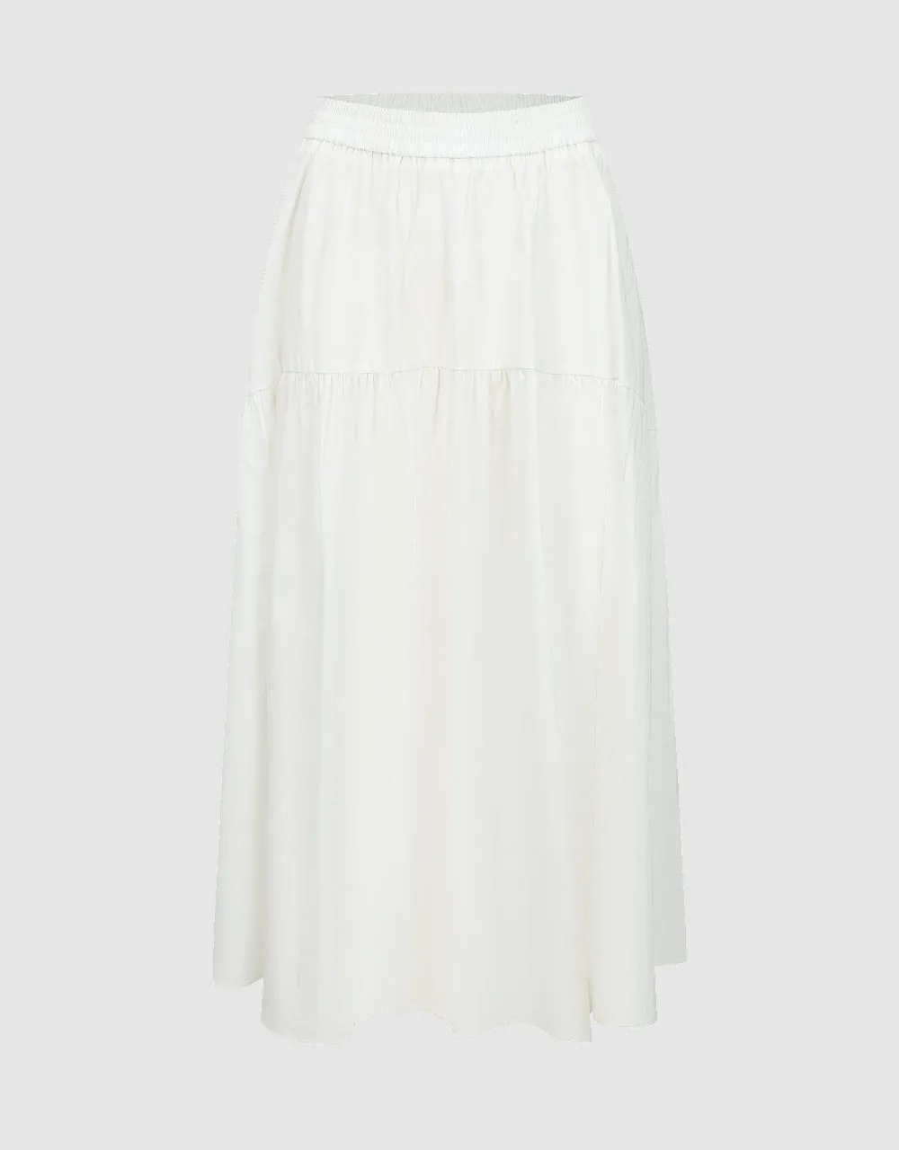 Elastic Waist Midi A-Line Skirt sold by Urban Revivo