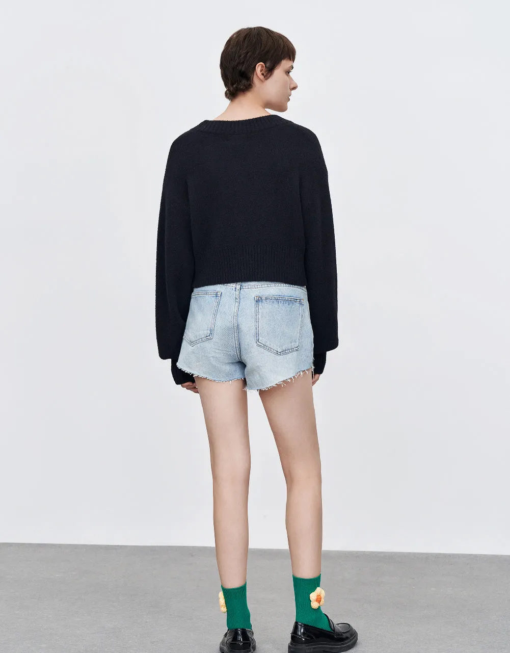 Heart-Shaped Button Knitted Cardigan sold by Urban Revivo product image thumbnail 3