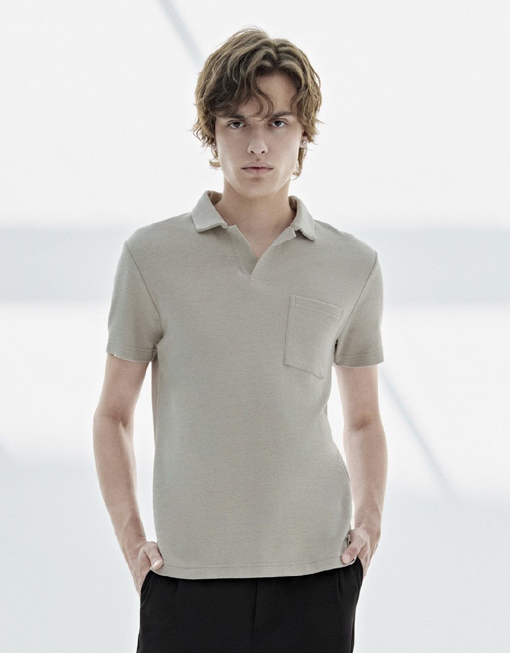 Standard Sleeve Straight Polo Shirt sold by Urban Revivo