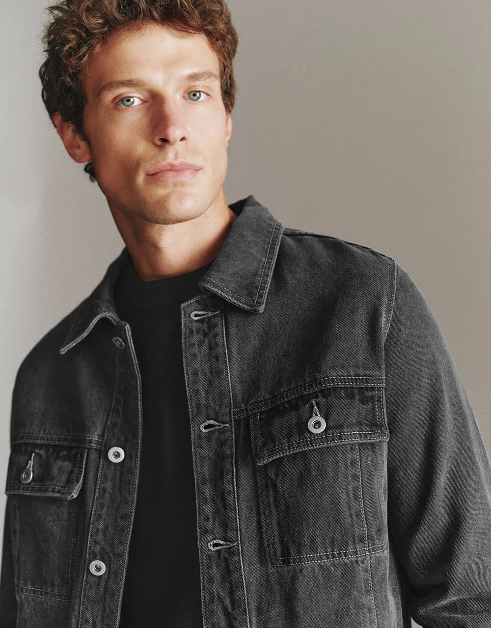 Button Up Denim Jacket sold by Urban Revivo product image thumbnail 4