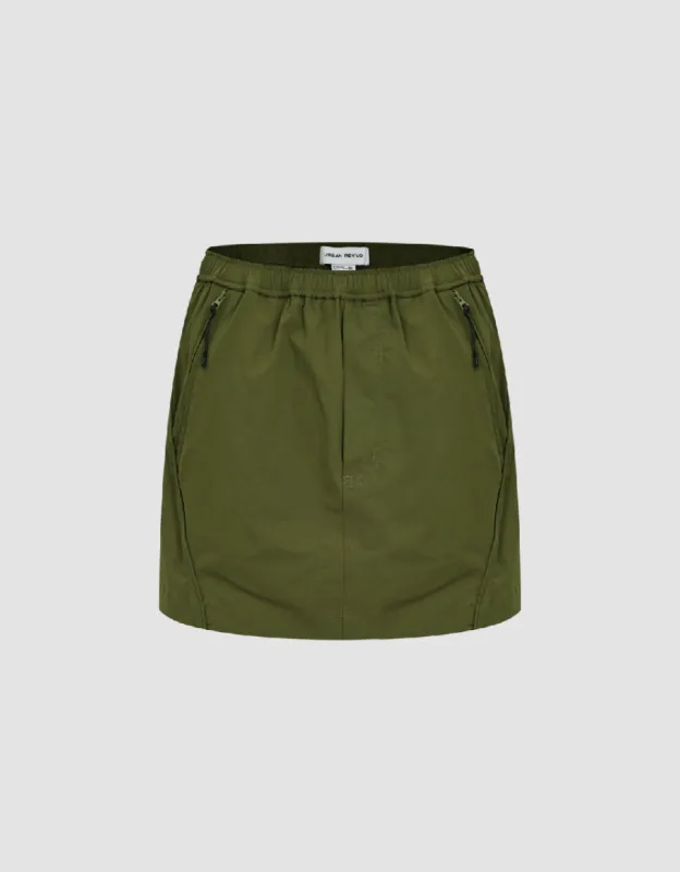 Elastic Waist Mini A-Line Skirt made by Urban Revivo