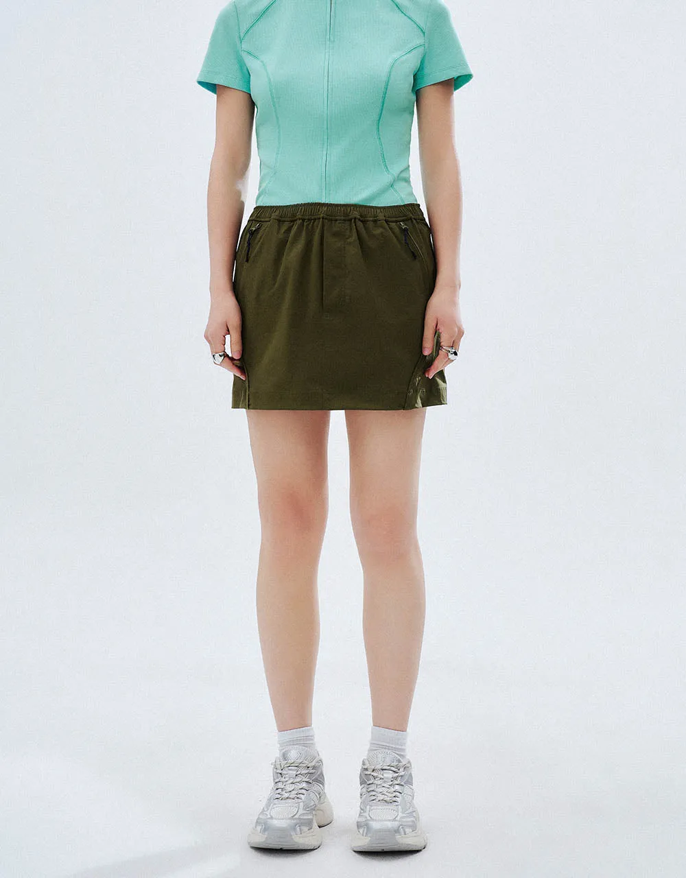 Elastic Waist Mini A-Line Skirt sold by Urban Revivo product image thumbnail 2