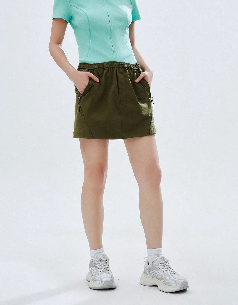 Elastic Waist Mini A-Line Skirt sold by Urban Revivo product image thumbnail 4