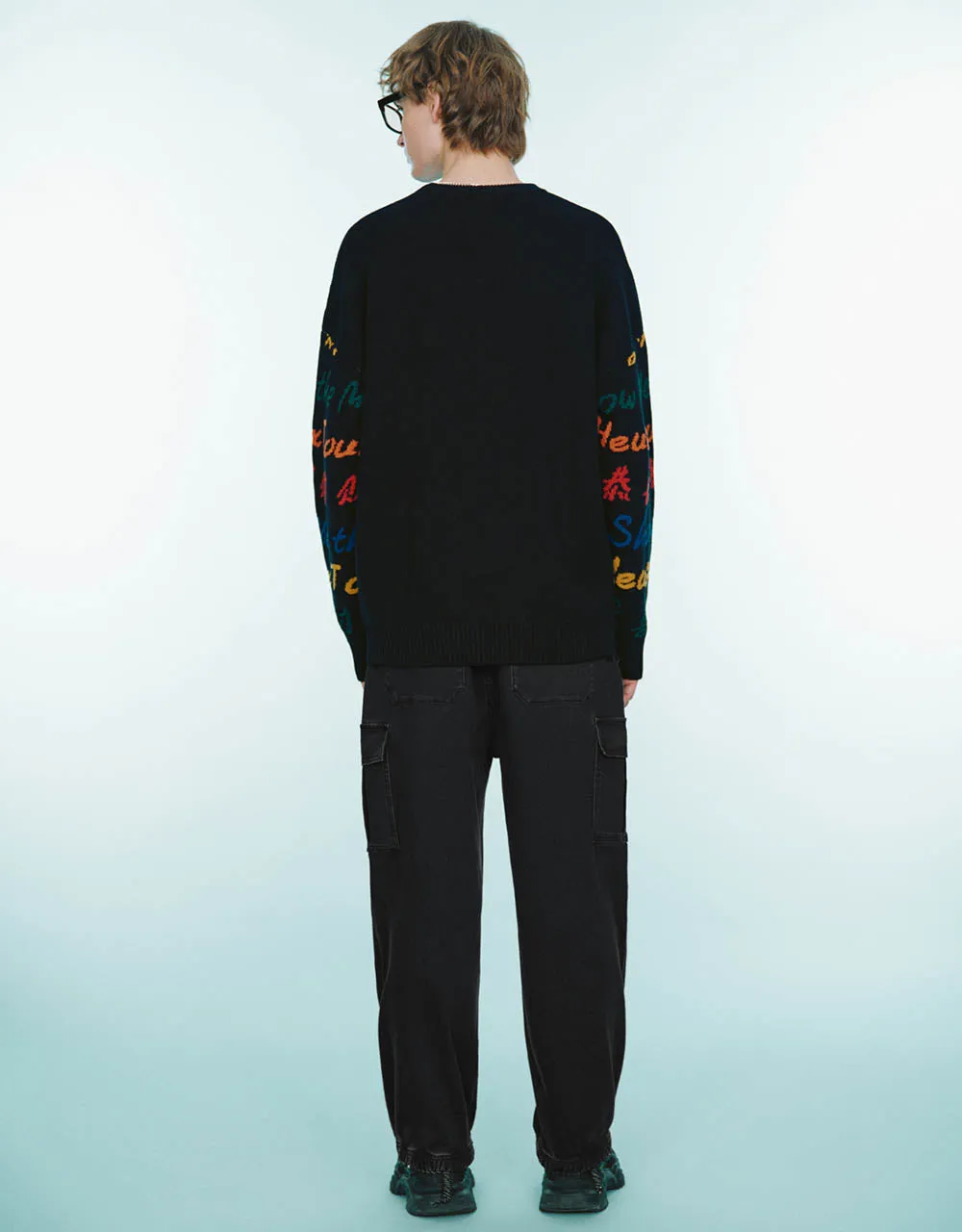 Letter Embroidered Crew Neck Sweater sold by Urban Revivo product image thumbnail 4
