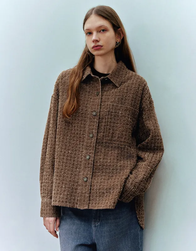 Textured Denim Shirt sold by Urban Revivo