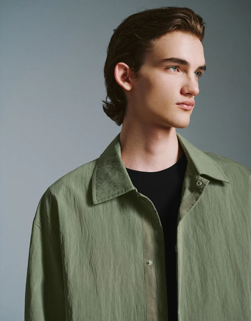 Textured Button Up Straiaght Jacket sold by Urban Revivo product image thumbnail 4