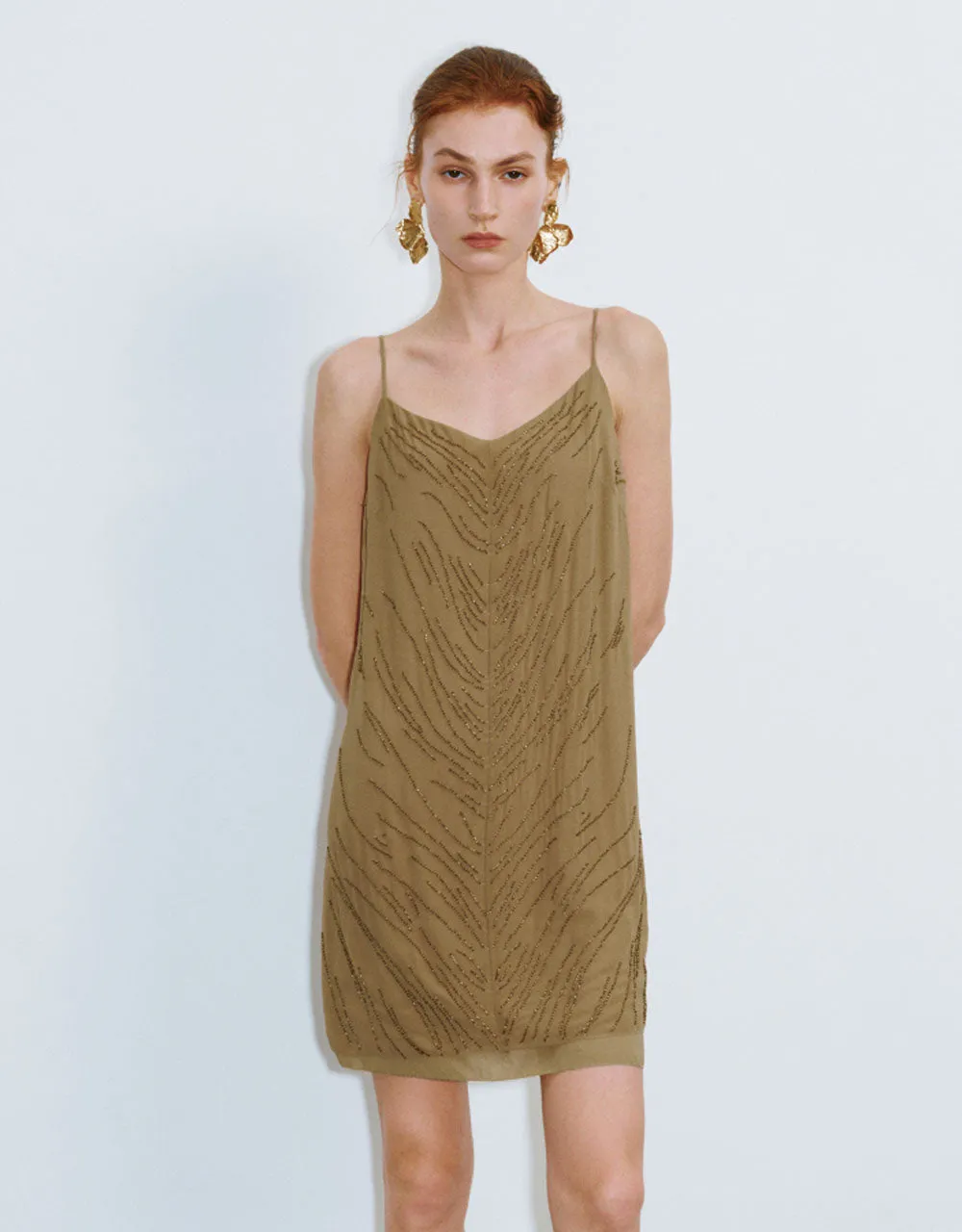 V-Neck Skinny Cami Dress sold by Urban Revivo