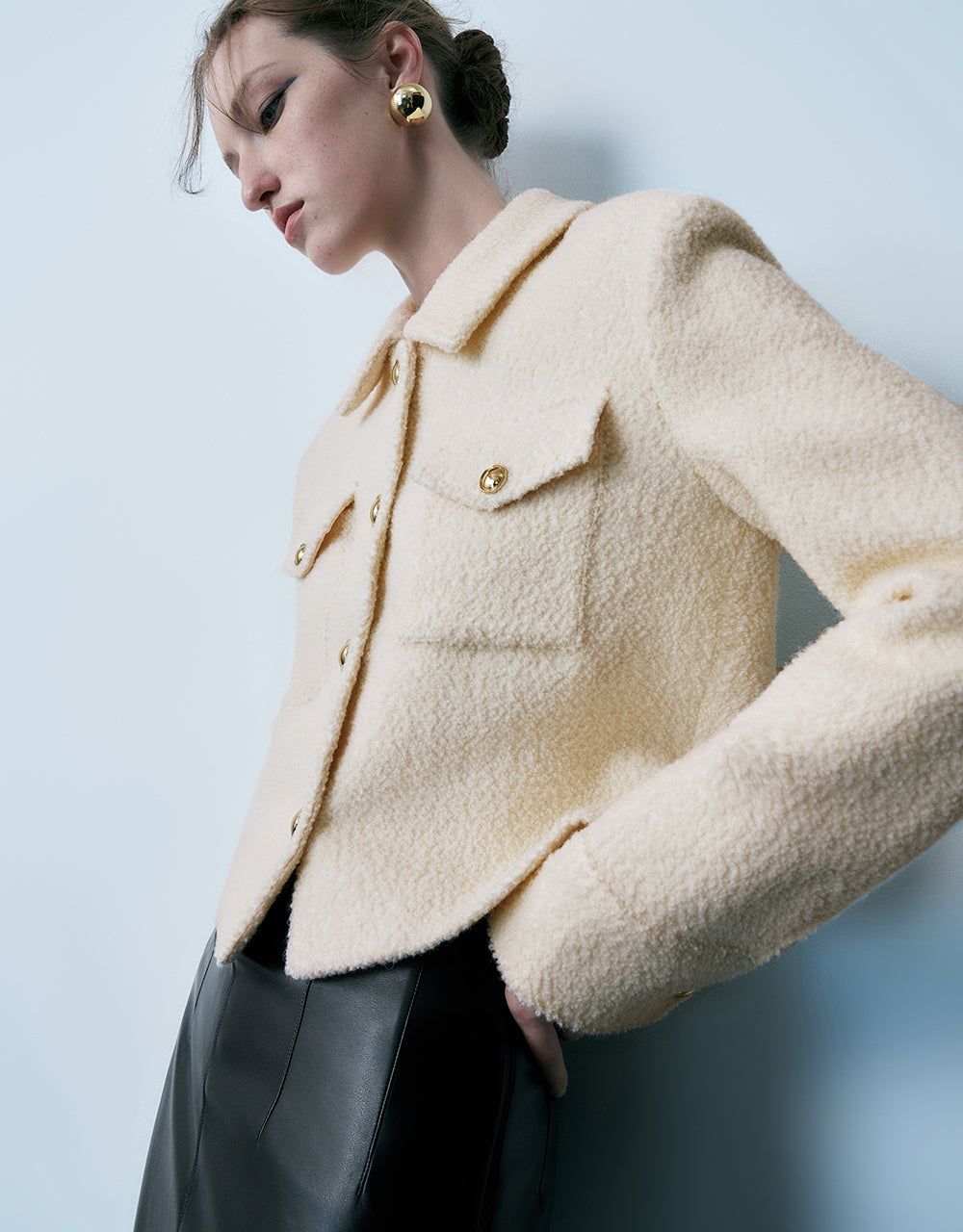 Button Up Tweed Jacket sold by Urban Revivo product image thumbnail 5