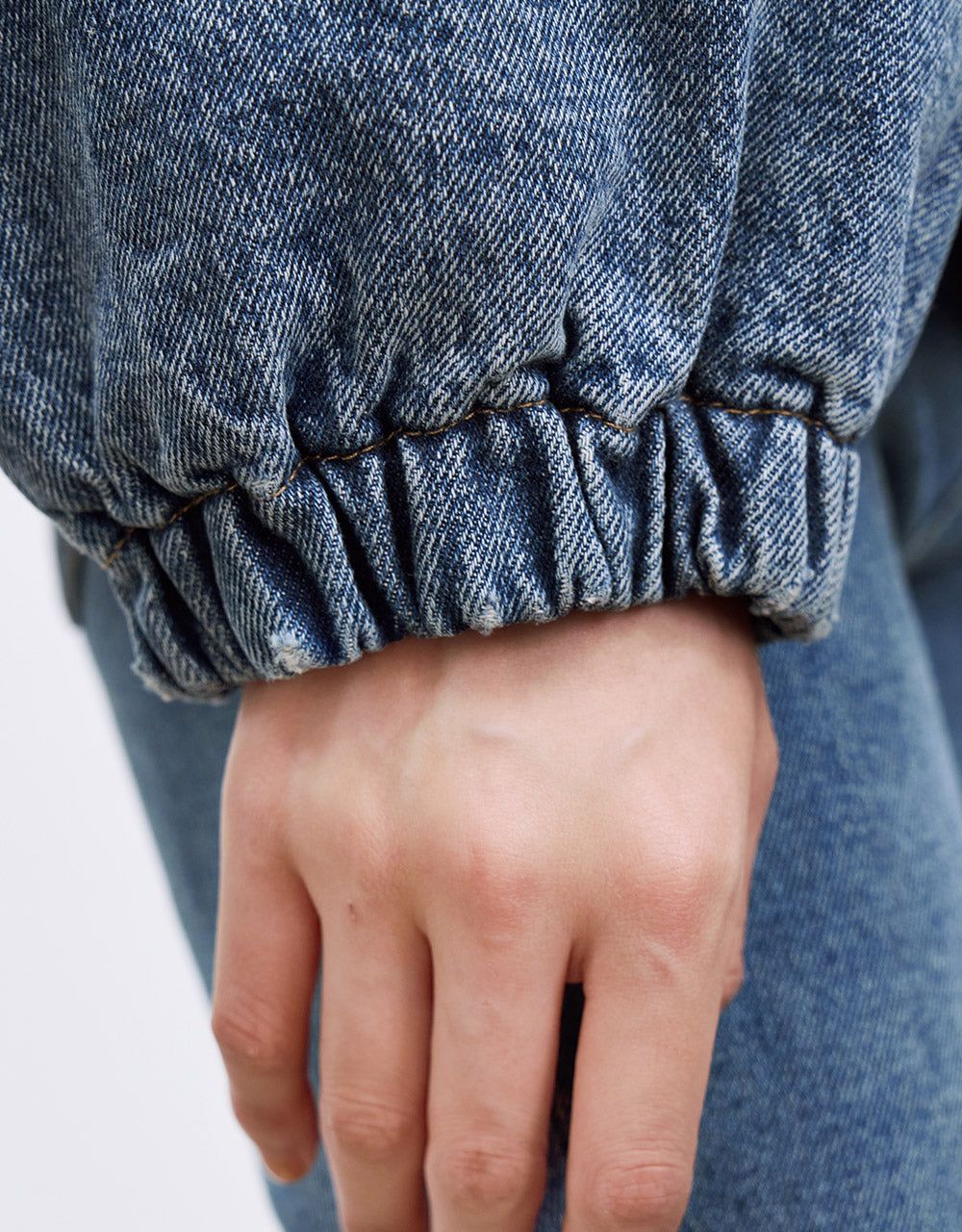 Teddy Collar Flap Pocket Denim Jacket sold by Urban Revivo product image thumbnail 4