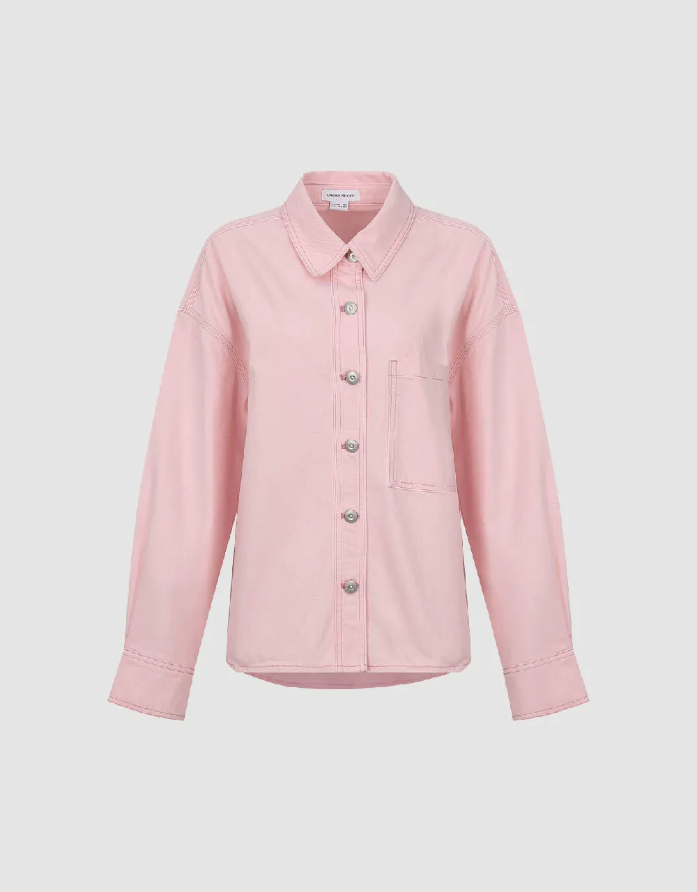 Drop Shoulder Sleeve Denim Shirt sold by Urban Revivo product image thumbnail 2