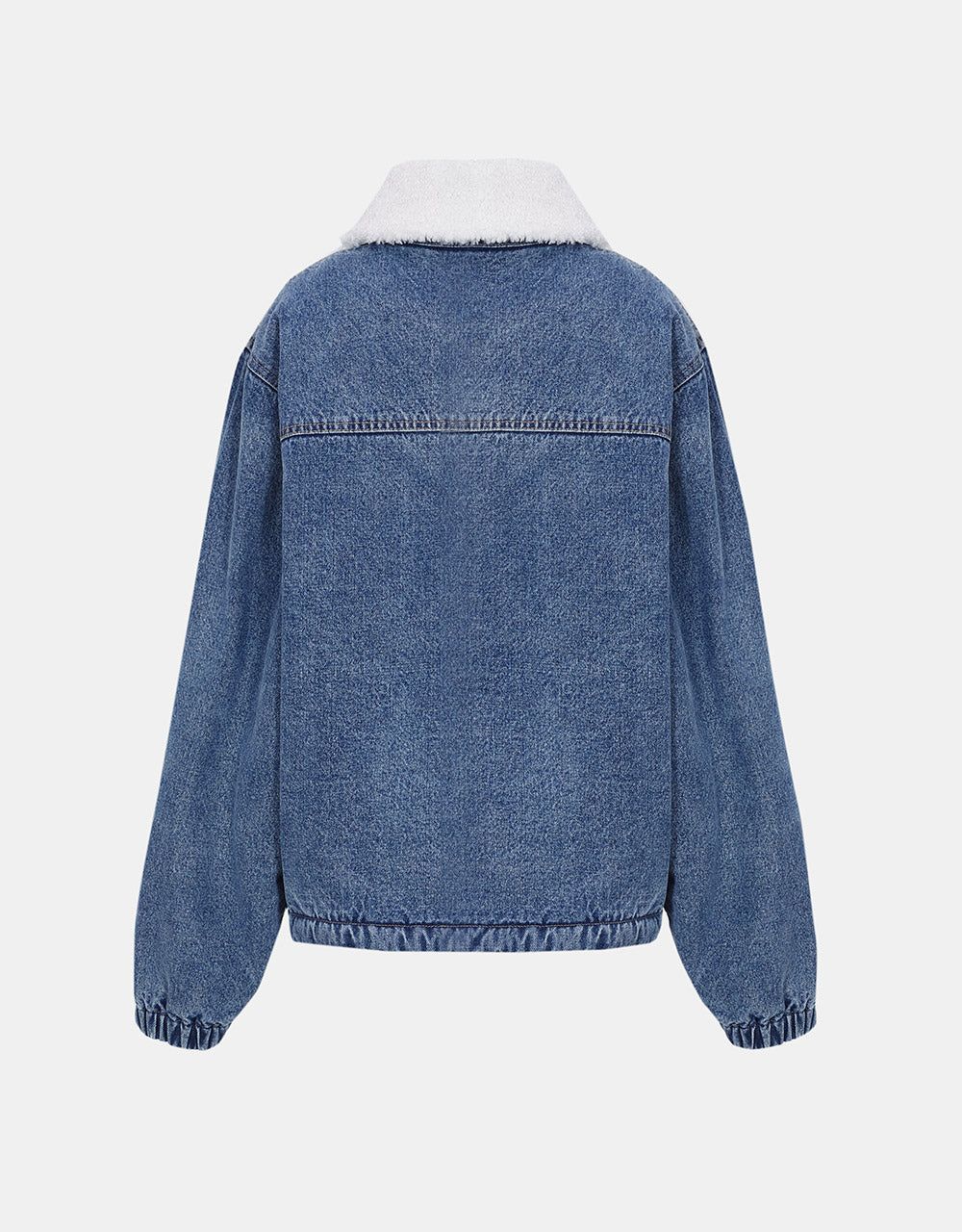 Teddy Collar Flap Pocket Denim Jacket sold by Urban Revivo product image thumbnail 5