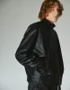 Zipper Front Vegan Leather Jacket sold by Urban Revivo