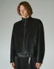 Zipper Front Vegan Leather Jacket sold by Urban Revivo