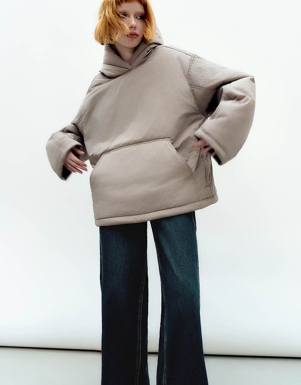 Oversized Crew Neck Padded Coat sold by Urban Revivo product image thumbnail 3