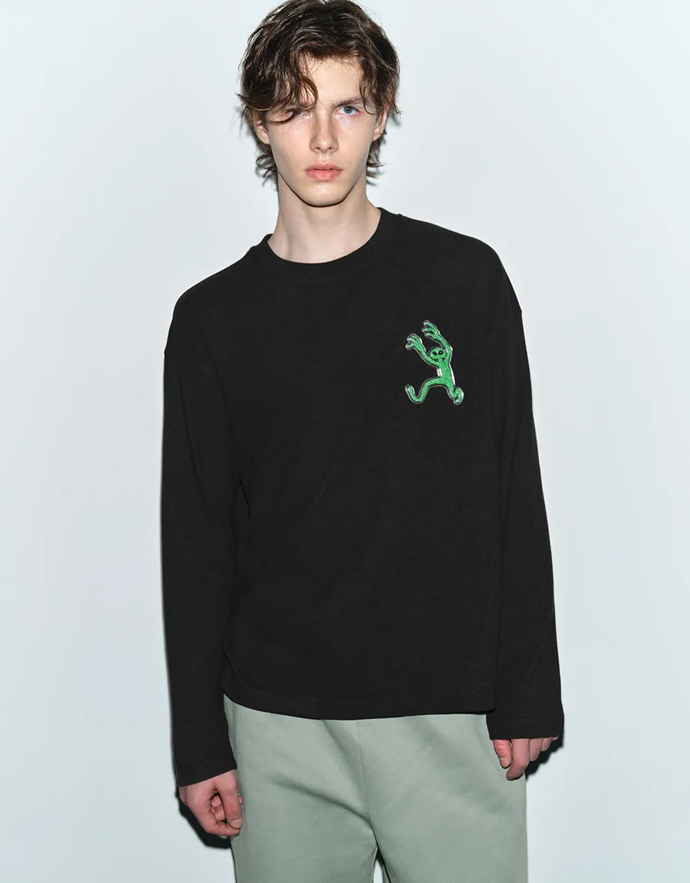 Embossed Crew Neck T-Shirt sold by Urban Revivo