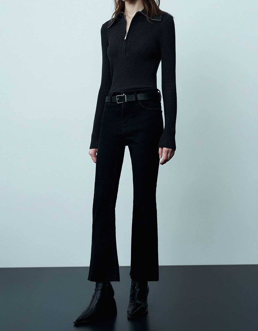 Flare Jeans With Belt sold by Urban Revivo product image thumbnail 4