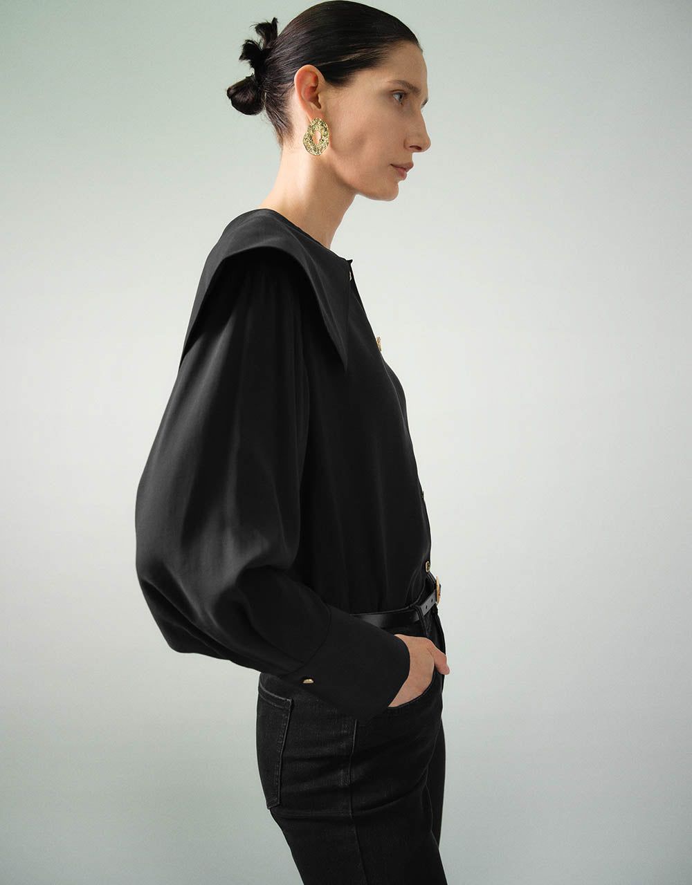 Drop Shoulder Sleeve Straight Shirt sold by Urban Revivo product image thumbnail 3