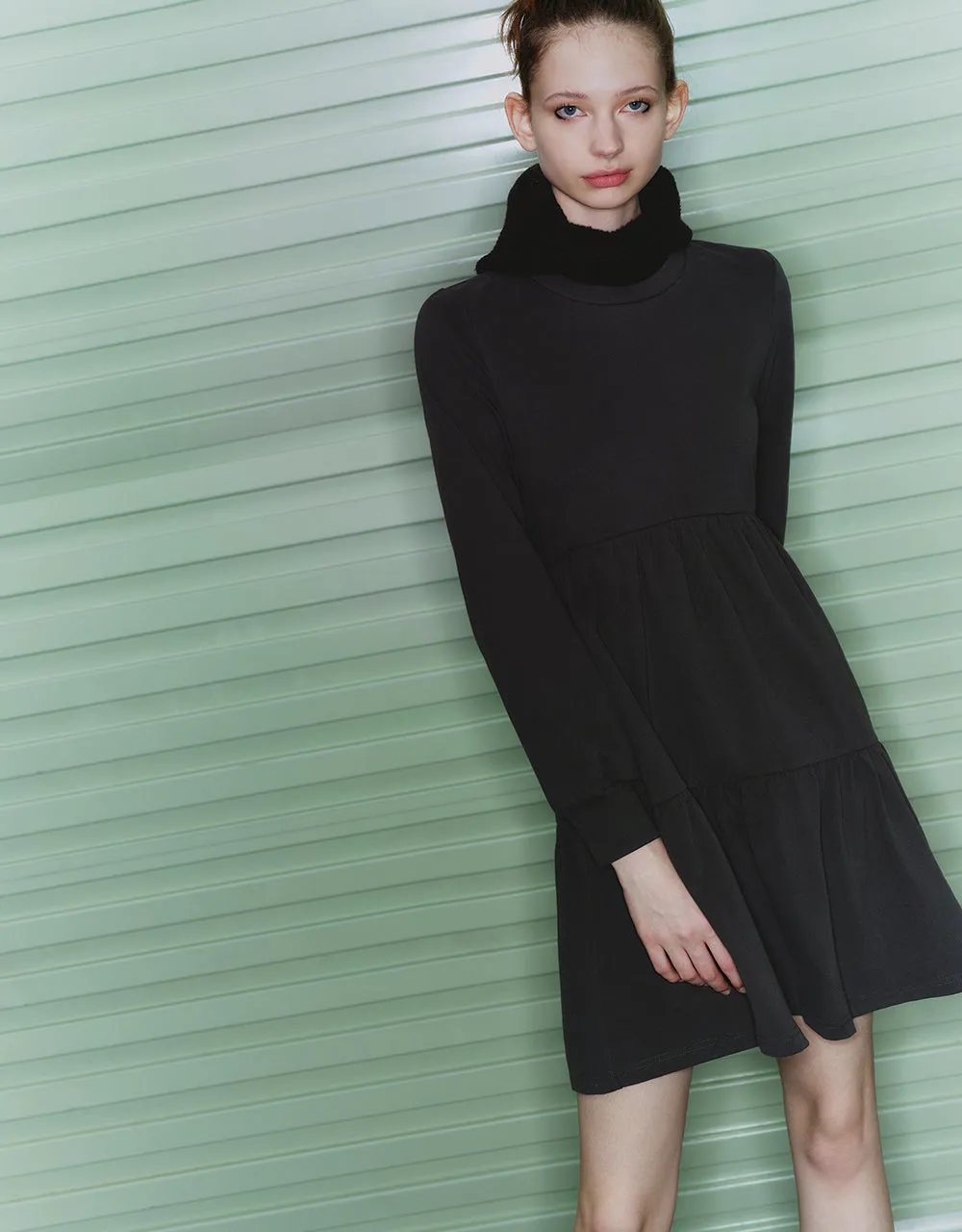 Crew Neck A-Line Dress sold by Urban Revivo product image thumbnail 3