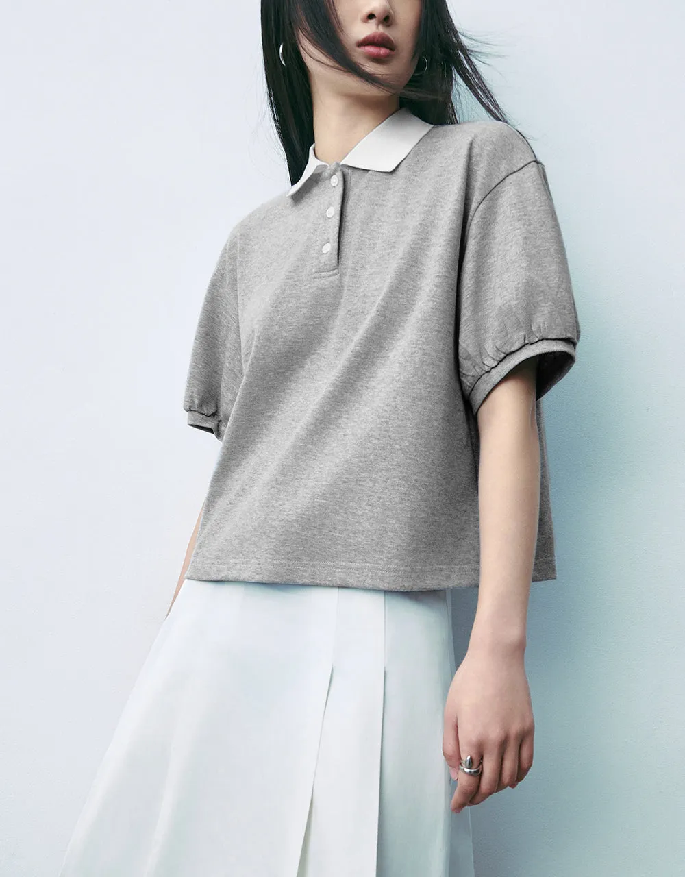 Button Half Placket T-Shirt sold by Urban Revivo product image thumbnail 2