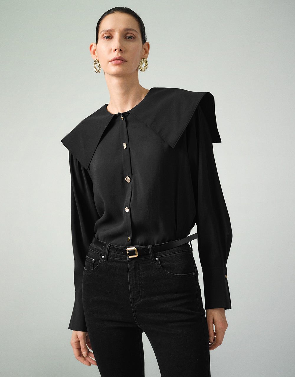Drop Shoulder Sleeve Straight Shirt sold by Urban Revivo