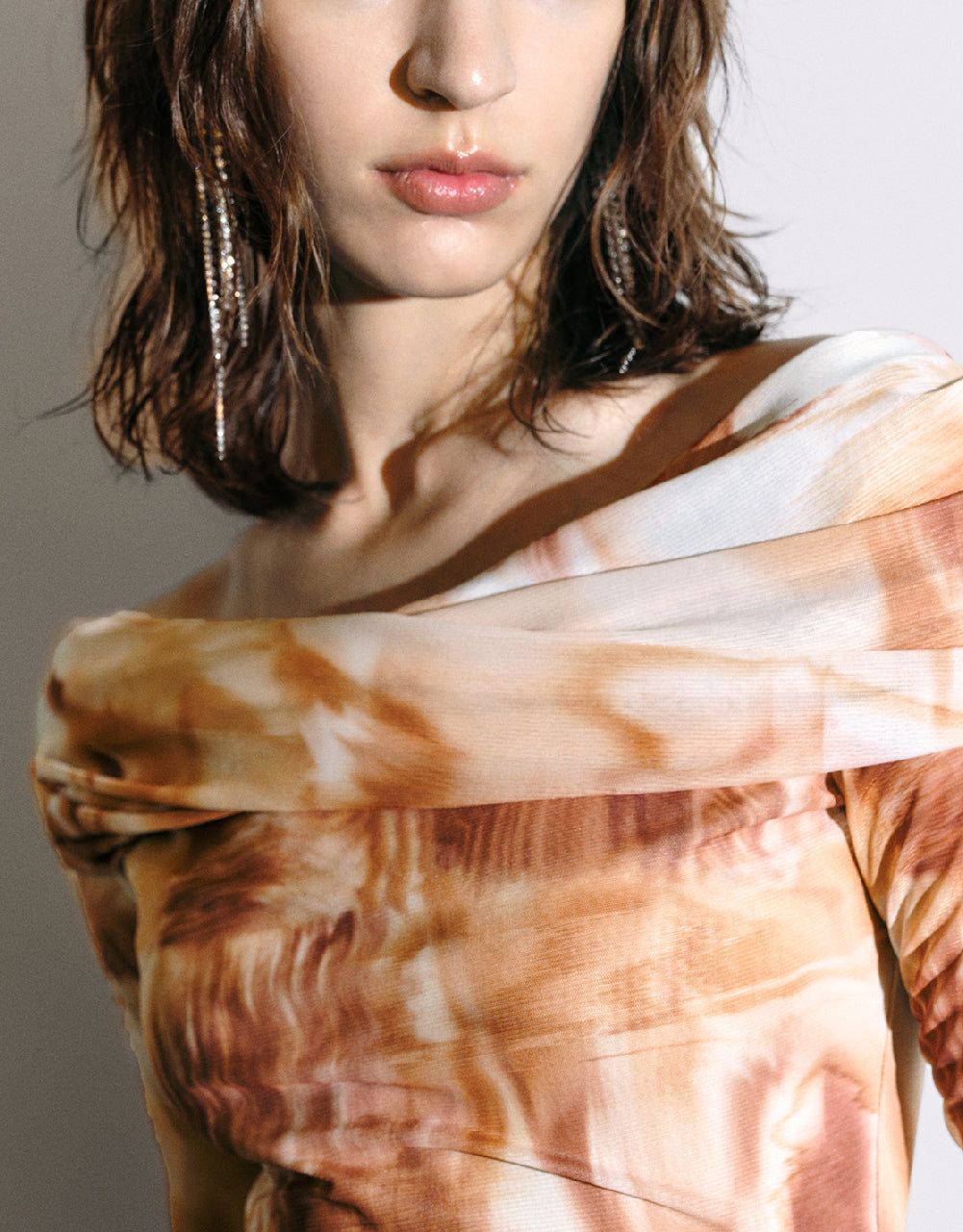 Printed Off-Shoulder Knitted T-Shirt sold by Urban Revivo product image thumbnail 5