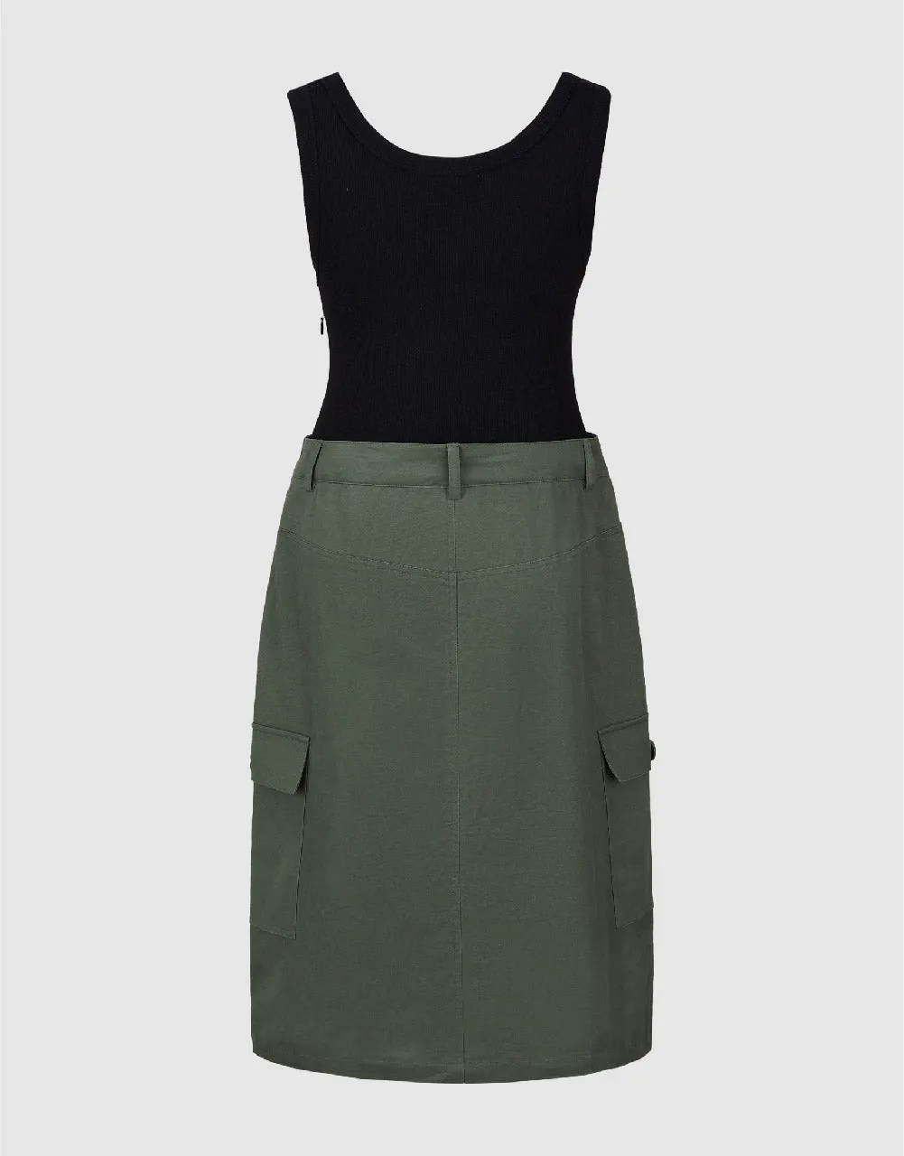 2 In 1 Sleeveless Crew Neck Straight Dress sold by Urban Revivo product image thumbnail 5