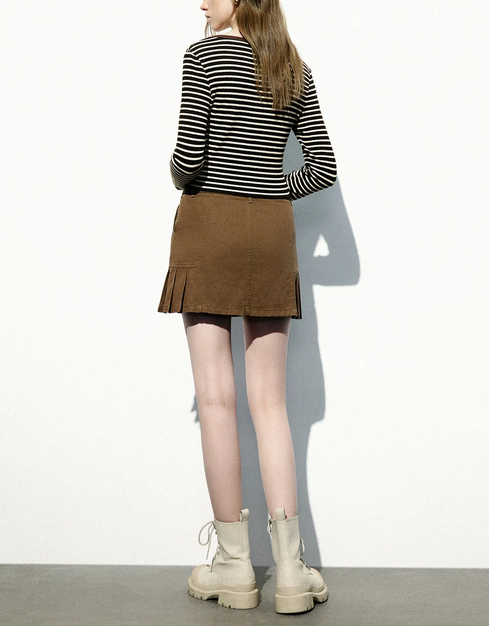 Striped U Neck Skinny T-Shirt sold by Urban Revivo product image thumbnail 5
