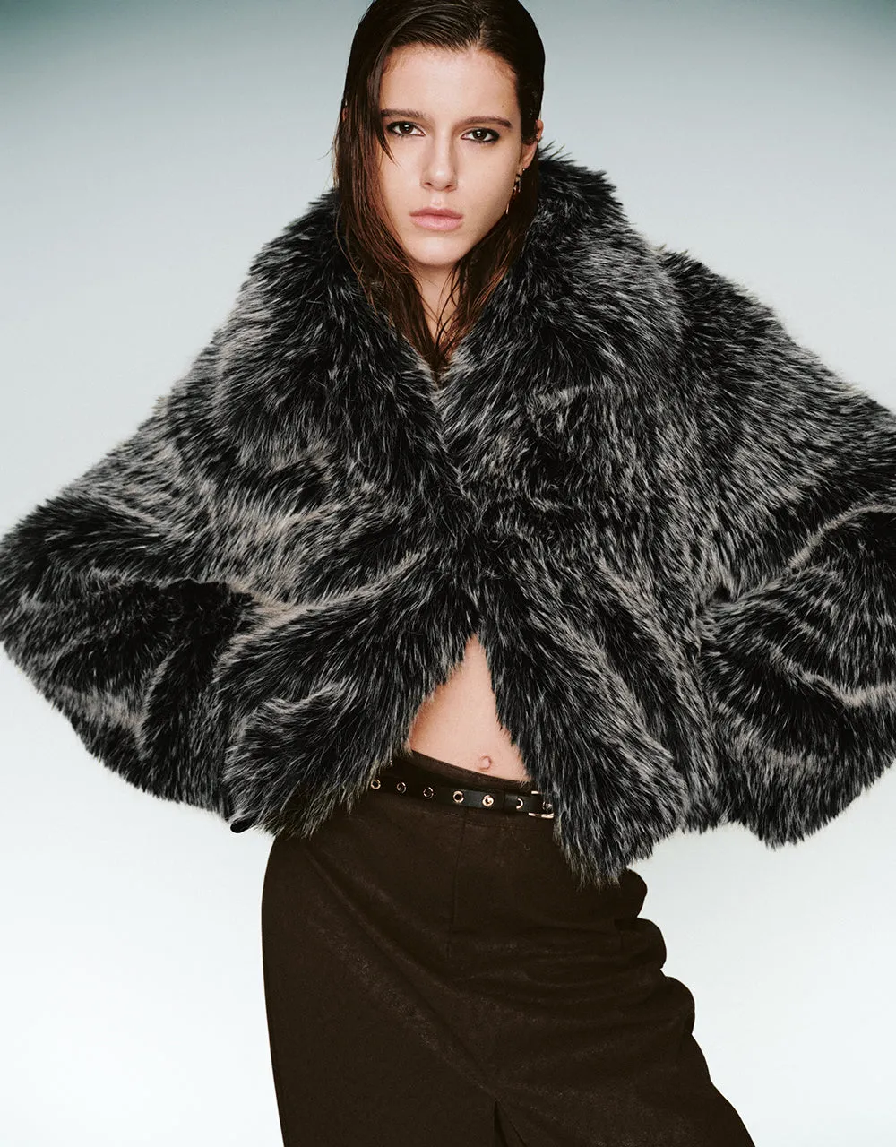Faux Fur Straight Jacket sold by Urban Revivo