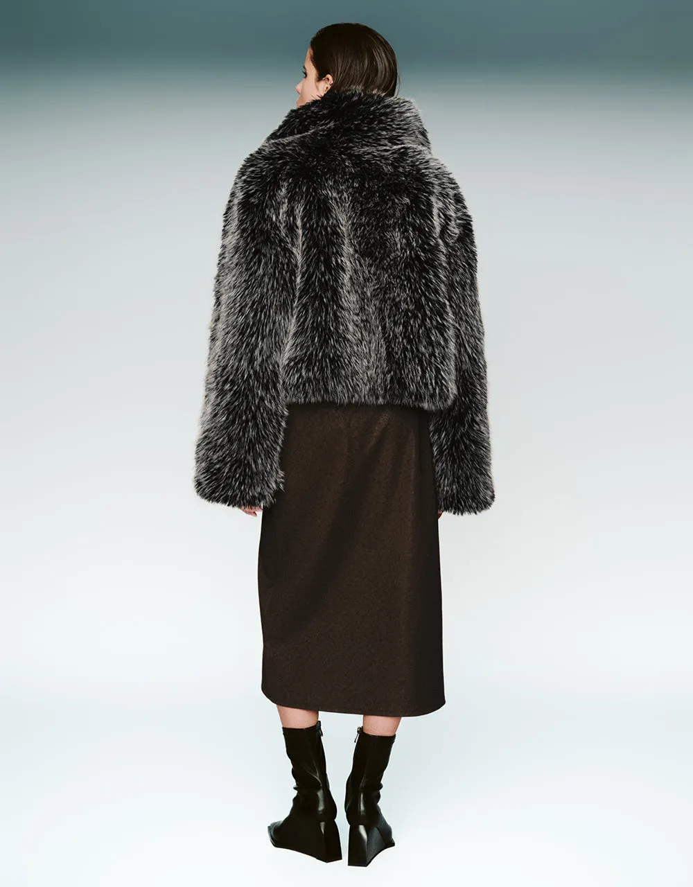 Faux Fur Straight Jacket sold by Urban Revivo product image thumbnail 4