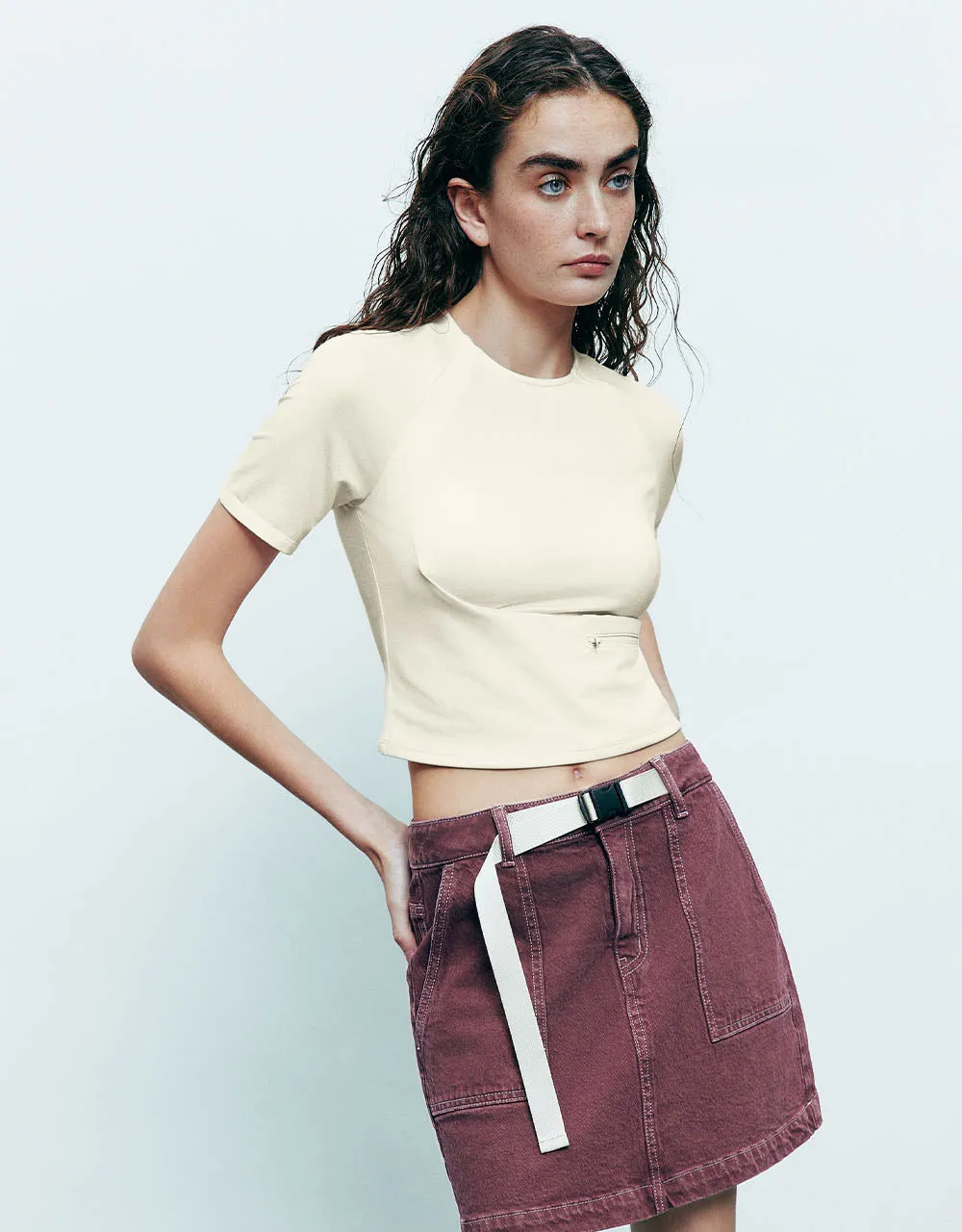 Crew Neck Skinny T-Shirt sold by Urban Revivo