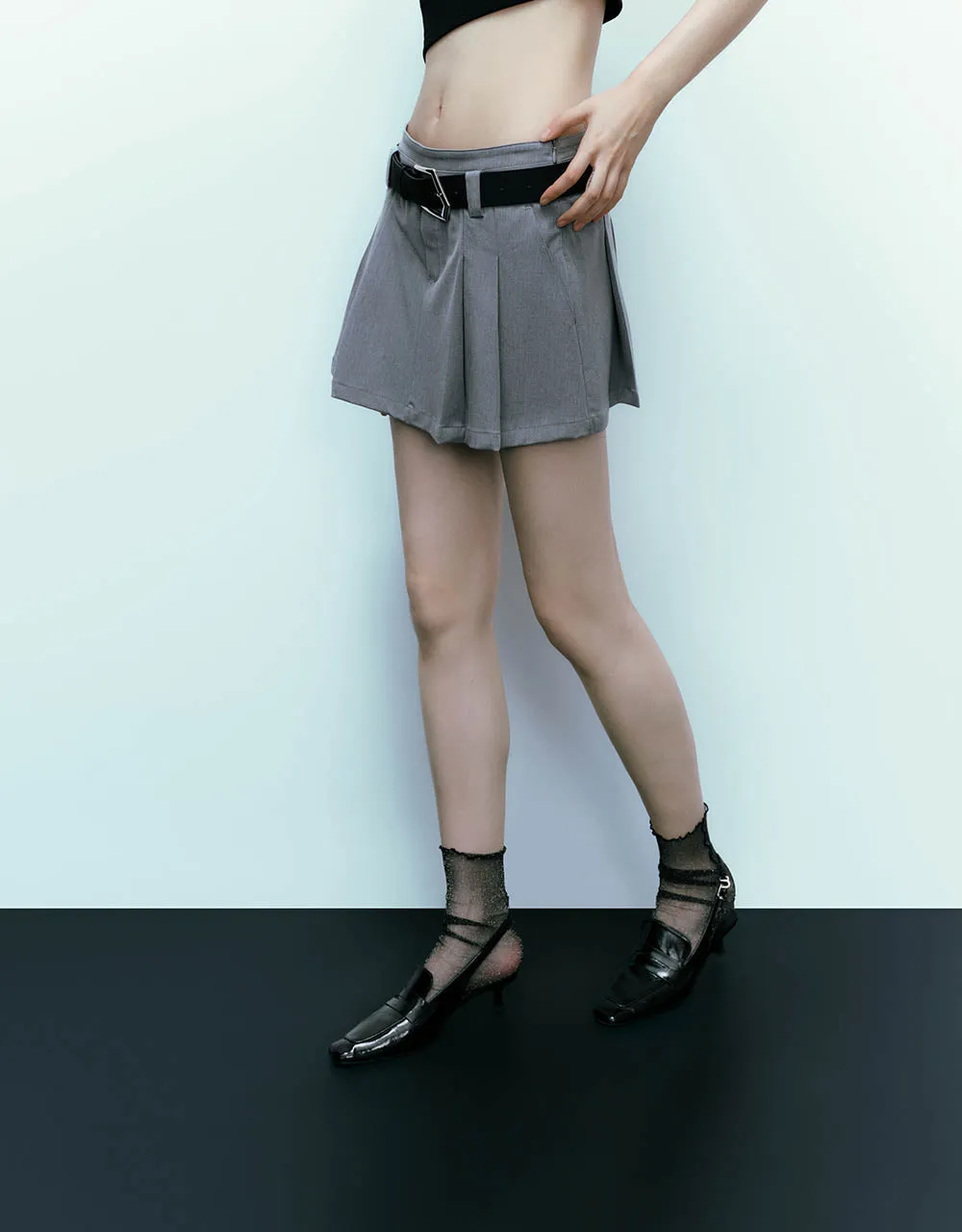 Pleated Mini A-Line Skirt sold by Urban Revivo product image thumbnail 4