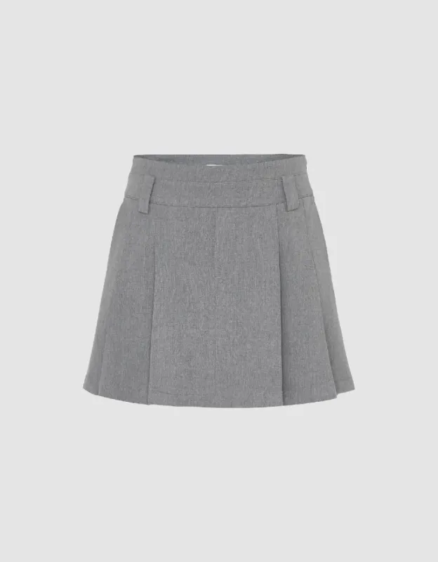 Pleated Mini A-Line Skirt sold by Urban Revivo