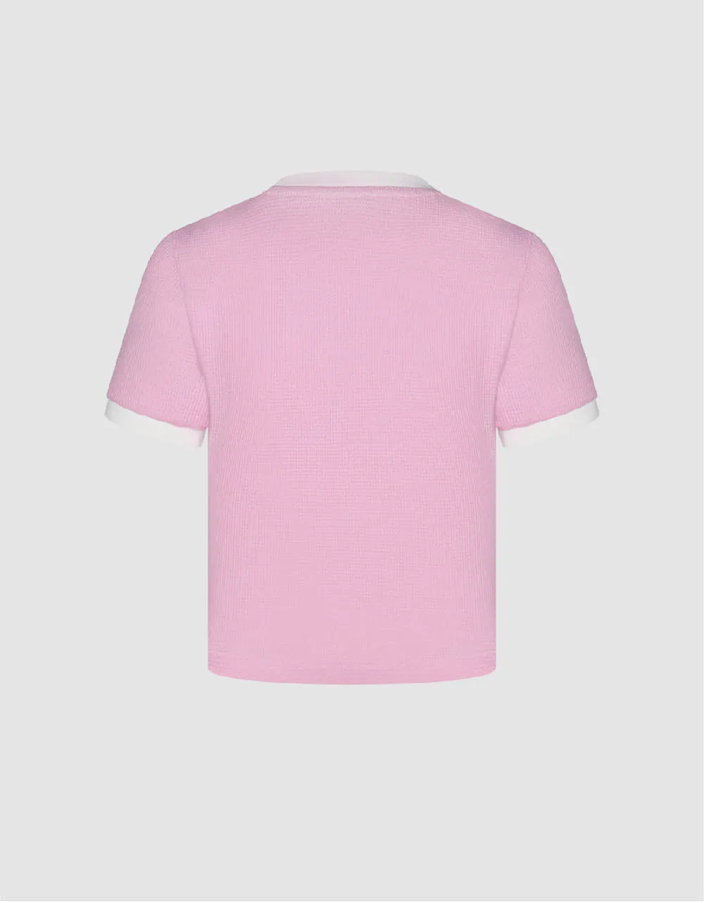 Plaid Crew Neck Knitted T-Shirt sold by Urban Revivo product image thumbnail 5