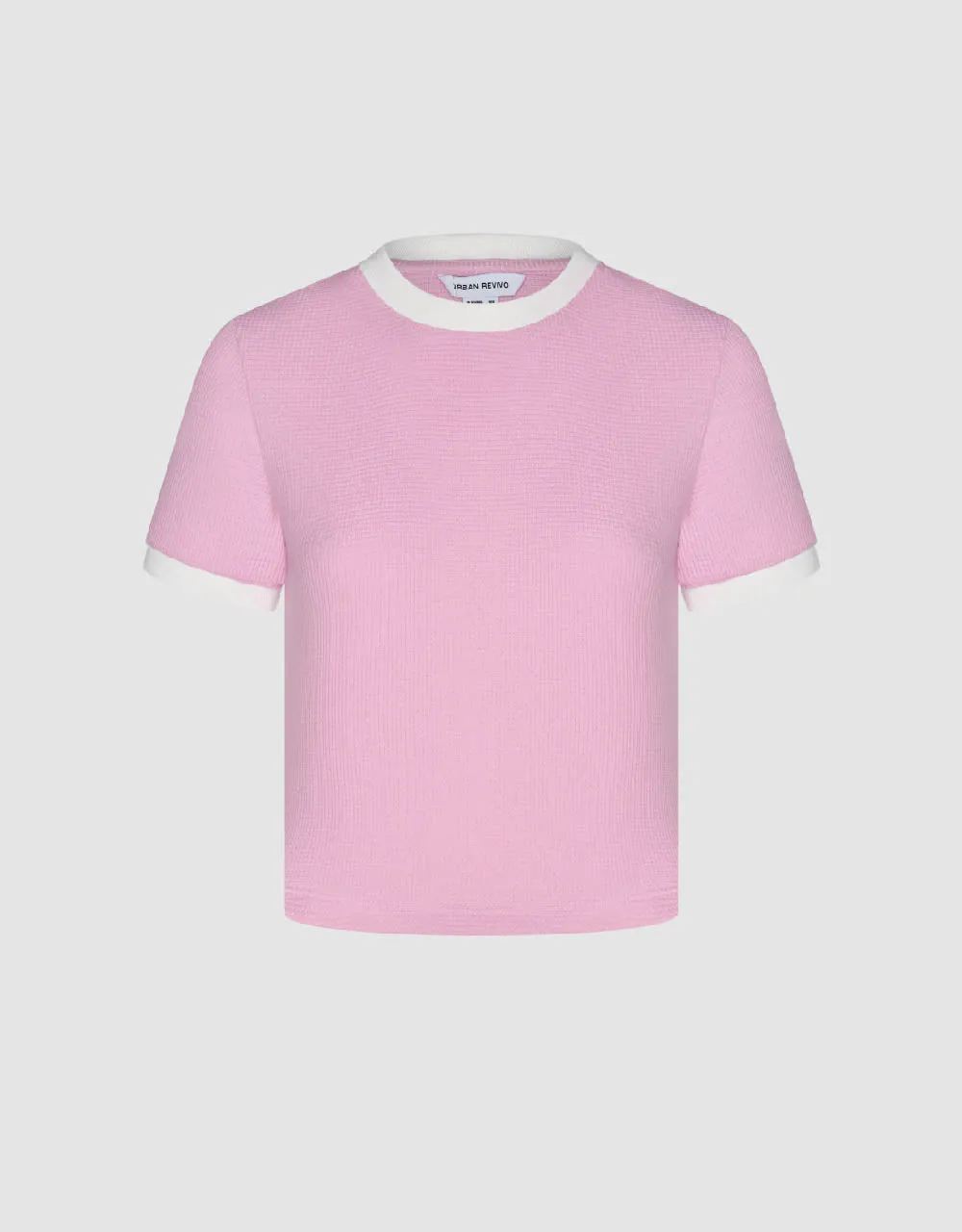 Plaid Crew Neck Knitted T-Shirt sold by Urban Revivo product image thumbnail 2