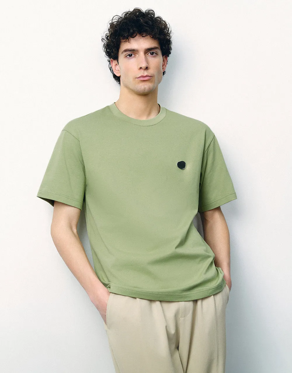 Crew Neck Straight T-Shirt sold by Urban Revivo product image thumbnail 3