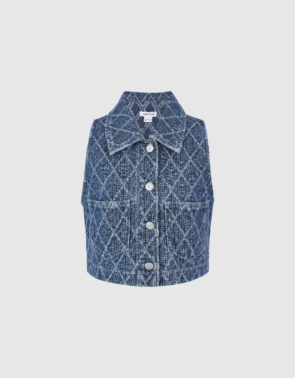 Lozenge Denim Vest sold by Urban Revivo product image thumbnail 2