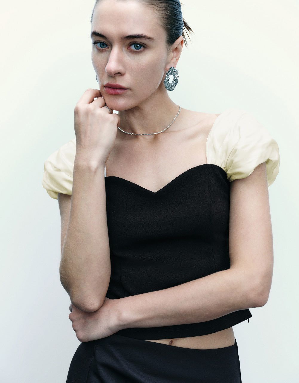 Puff Sleeve Skinny T-Shirt sold by Urban Revivo product image thumbnail 5