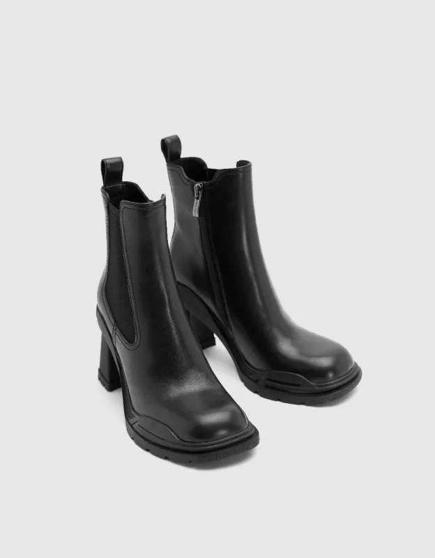 Heeled Round Toe Booties sold by Urban Revivo