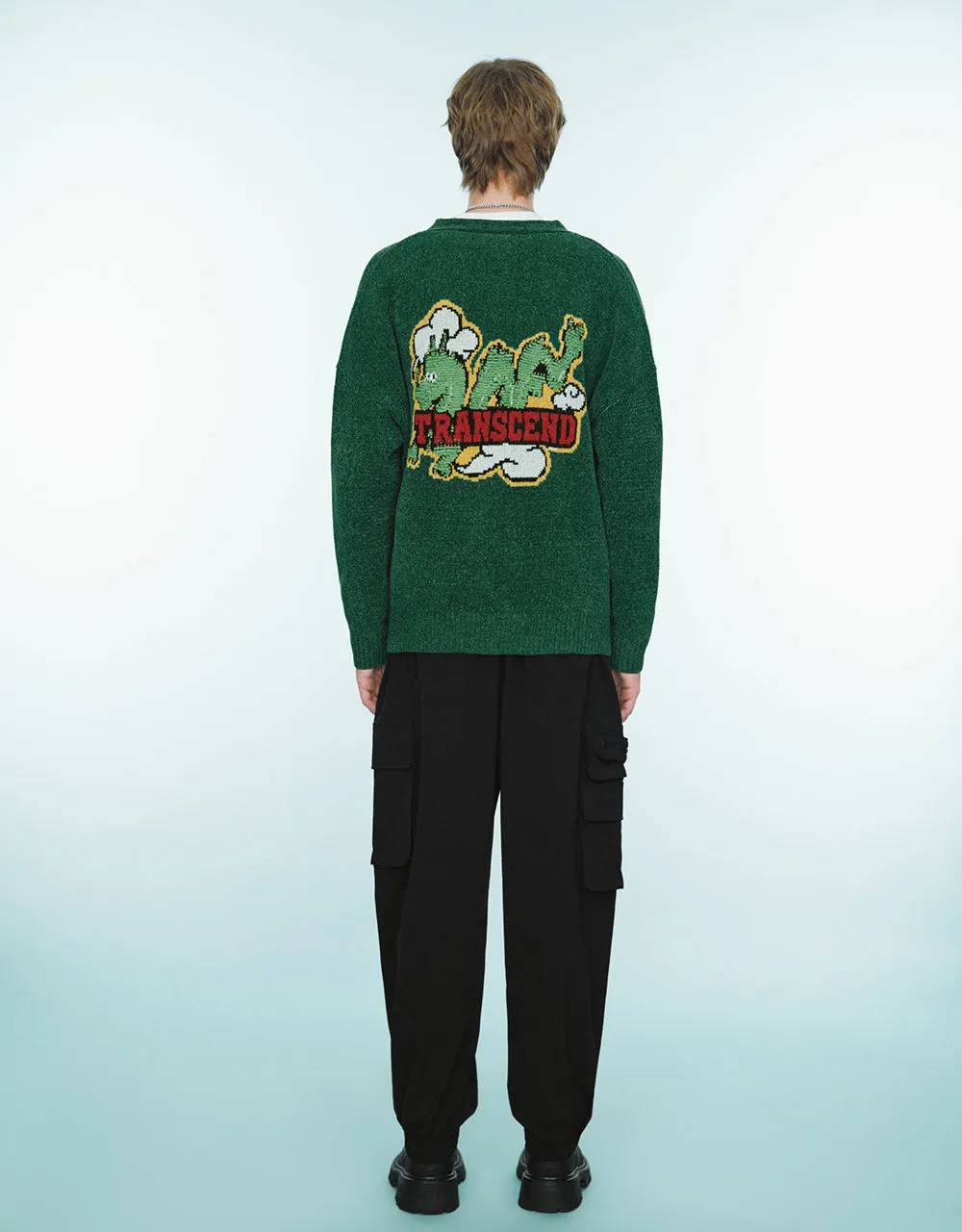 Mahjong Embroidered Knitted Cardigan sold by Urban Revivo product image thumbnail 3