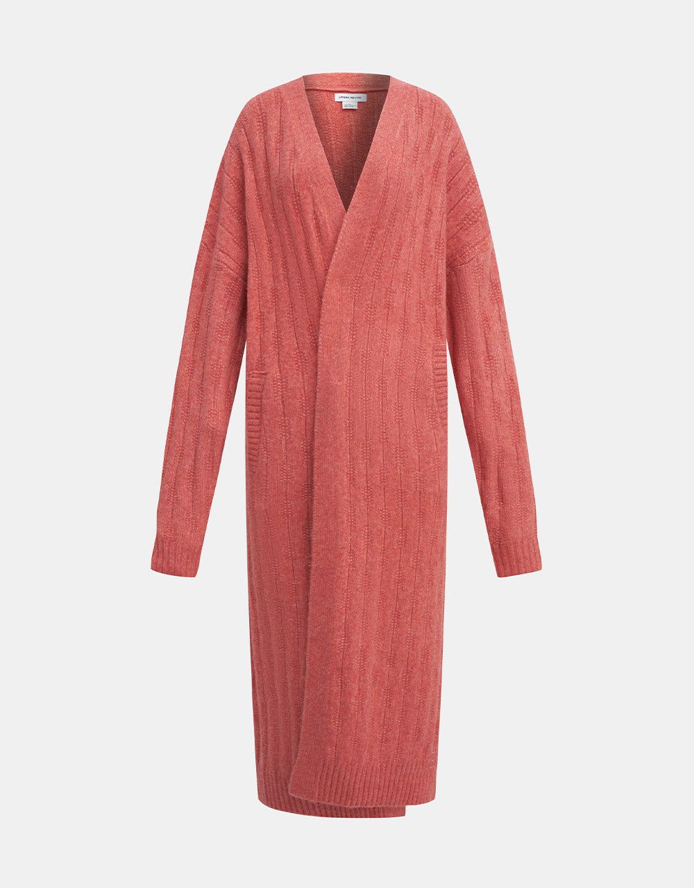 Open Front Drop Shoulder Long Cardigan sold by Urban Revivo